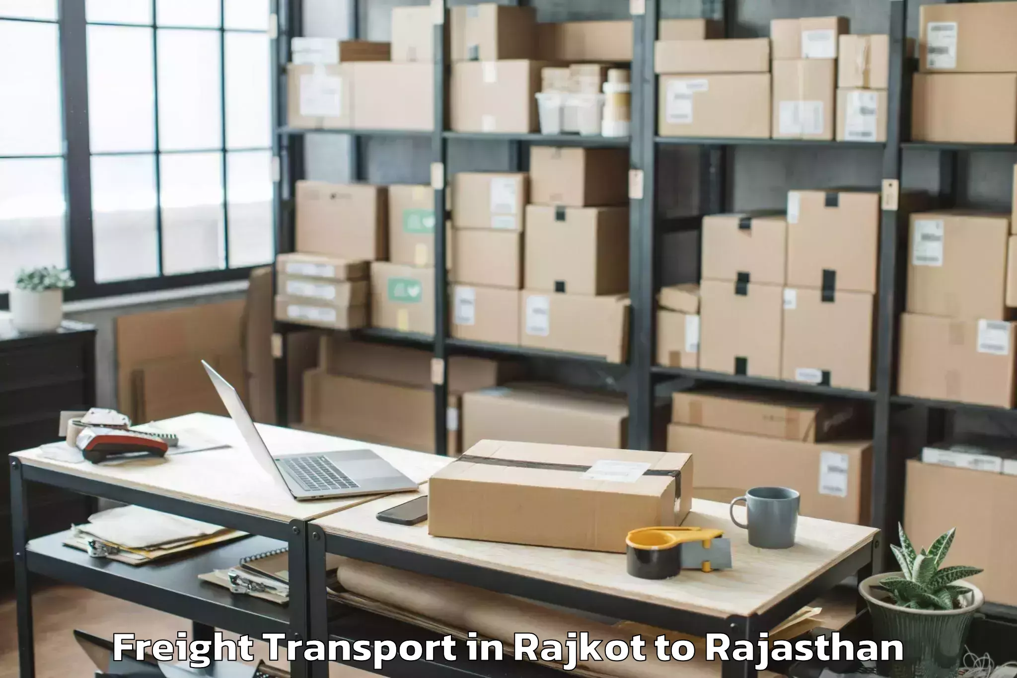 Top Rajkot to Malarna Doongar Freight Transport Available